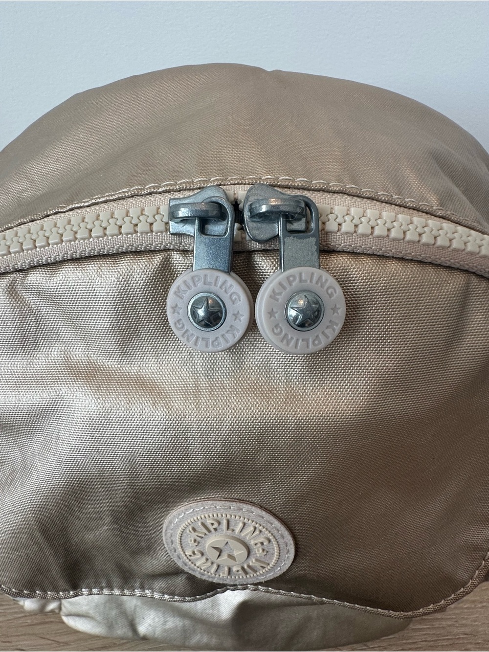 Kipling Gold Metallic Backpack - Picture 8 of 10
